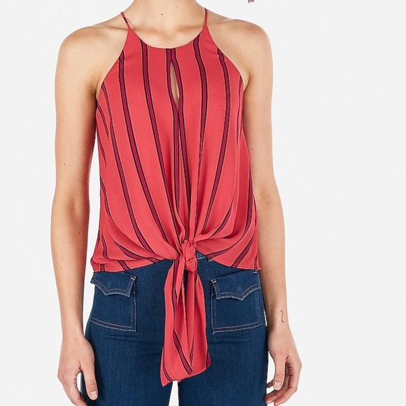 Express Tops - SOLD      🔷Express Tie Hem High Neck Tank♦️